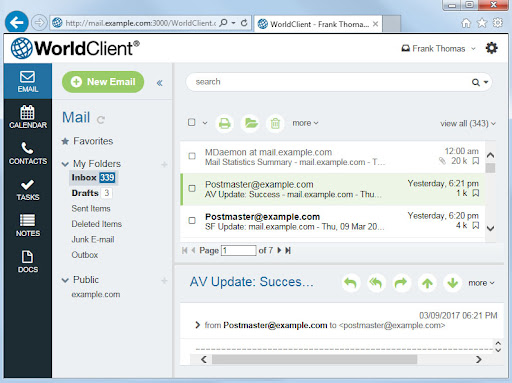screenshot of MDaemon Email Server